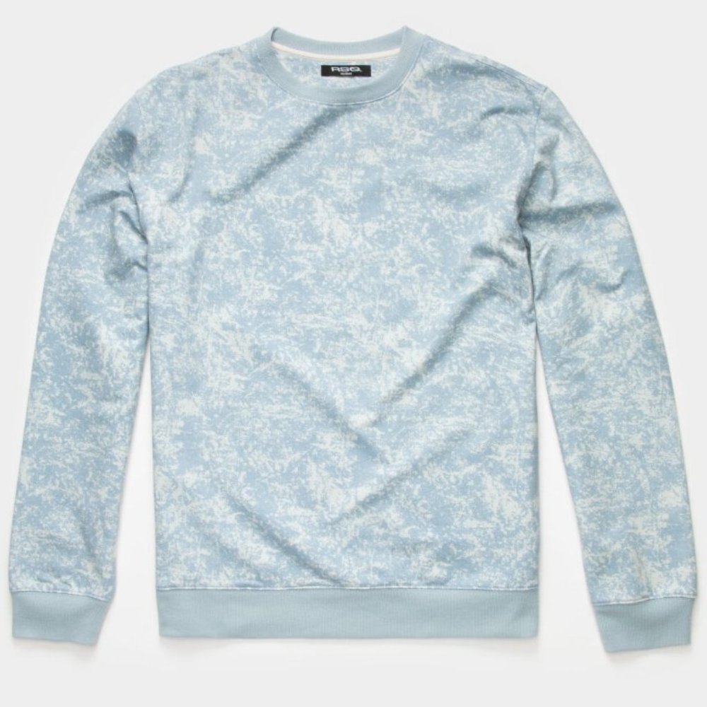 RSQ Acid Wash Crew Neck Mens Sweatshirt NWT